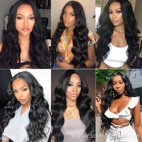 Human  Hair 360 HD Virgin Transparent 13*4 Lace Front Closure  1b/30 Natural color  ombre body waves Highlight Bob Curly Wig